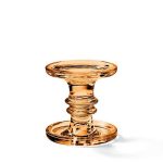 Castiçal grande em Vidro Bronze/Âmbar