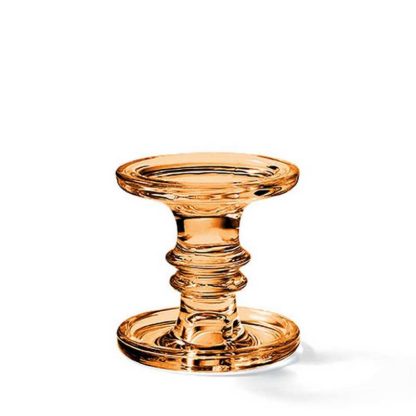 Castiçal grande em Vidro Bronze/Âmbar