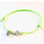 Pulseira ajustável Dedal + Trevo: Verde Claro
