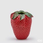 Vaso Morango com Raminho 29X24cm