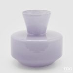 Jarra Vidro arredondada com gargalo Lavanda 25X26cm