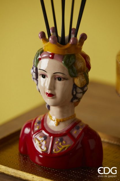 Jarra Busto Testa Siciliana com Uvas 18cm