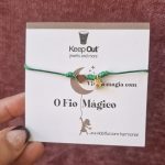 Pulseira Fio Mágico Dedal com Pendente: Verde com Coração
