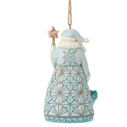 Santa with Star Fish Cane Hanging Ornament 6016518 PAI NATAL JIM SHORE HEARTWOOD CREEK ENESCO 2025