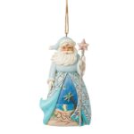 Santa with Star Fish Cane Hanging Ornament 6016518 PAI NATAL JIM SHORE HEARTWOOD CREEK ENESCO 2025