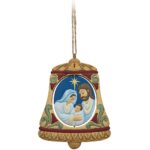 Rotating Holy Family in Bell Hanging Ornament 6017243 JIM SHORE HEARTWOOD CREEK JIM SHORE PRESÉPIO NATIVITY