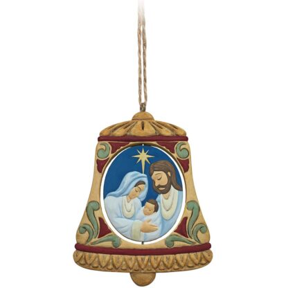 Rotating Holy Family in Bell Hanging Ornament 6017243 JIM SHORE HEARTWOOD CREEK JIM SHORE PRESÉPIO NATIVITY