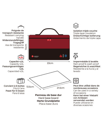 Saco Térmico S 4.5lt Vermelho e Preto - Image 2
