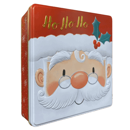 SILVER CRANE LATA TIN ÁRVORE MUSICAL BRANCA PAI NATAL