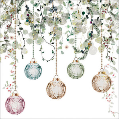 Napkin 33 Floral Christmas white FSC Mix Article number 33319997