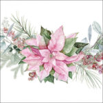 Napkin 33 Pink poinsettia FSC Mix Article number 33320285 natal servilleta guardanapo