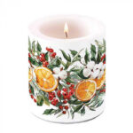 Candle medium Winter oranges Article number 39319935 VELA NATAL