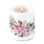 Candle medium Pink poinsettia Article number 39320285 vela natal