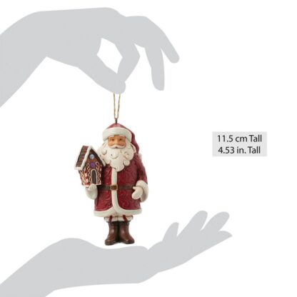 Gingerbread Santa Hanging Ornament 6017270 JIM SHORE PAI NATAL