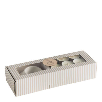 Coffret Castiçal Tealight Borboleta + 6 velas tealight Voile de Lin - Image 3