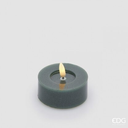 Pack de 2 Velas Led Largas Verdes com Glitter 7cm