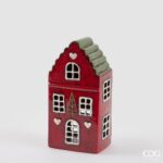 CANDLEHOLDER COTTAGE H.22.5 L.11.5 L.8 C5 Cod. 4400403A774 Variation GREEN RED