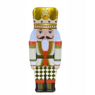 SILVER CRANE LATA TIN ÁRVORE MUSICAL BRANCA PAI NATAL soldado nutcracker