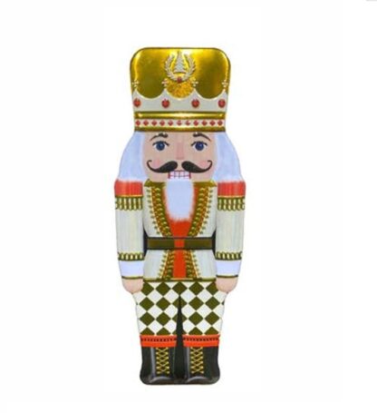 SILVER CRANE LATA TIN ÁRVORE MUSICAL BRANCA PAI NATAL soldado nutcracker