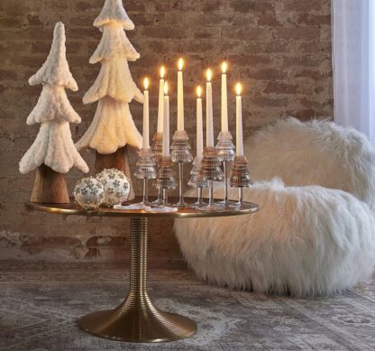 PINE CANDLE HOLDER CHALICE H.16 D.8 C5 Cod. 4400375A247 Variation AMBER edg enzo de gasperi natal vela