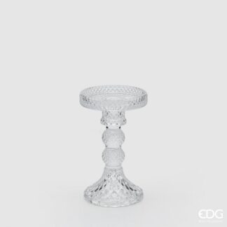 CLASSIC CANDLE HOLDER H14.3 D8.8 C0 Cod. 105508,000 Variation NATURAL CASTIÇAL VELA VIDRO EDG ENZO DE GASPERI