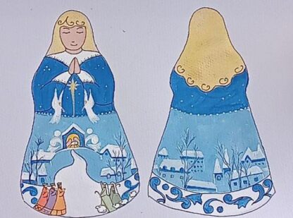 Anjo com Sagrada Família "Oh Holy Night": artesanato Ucraniano - Image 11