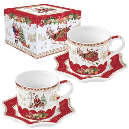 Conjunto 2 chávenas de café + pires Christmas Memories: Easylife - Image 2