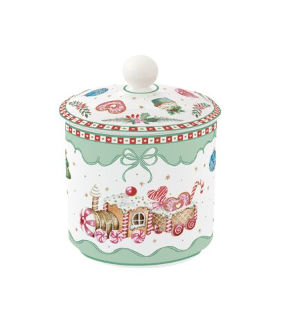 Pote Biscoiteiro 13cm Verde Sweet Christmas: Easylife