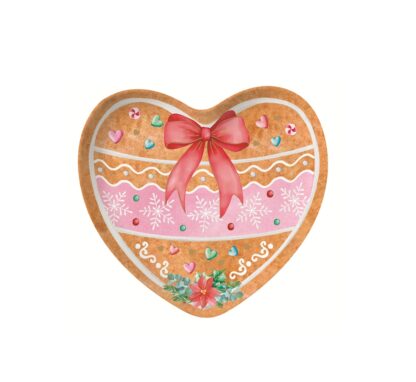 Prato formato Coração Gingerbread Sweet Christmas: Easylife
