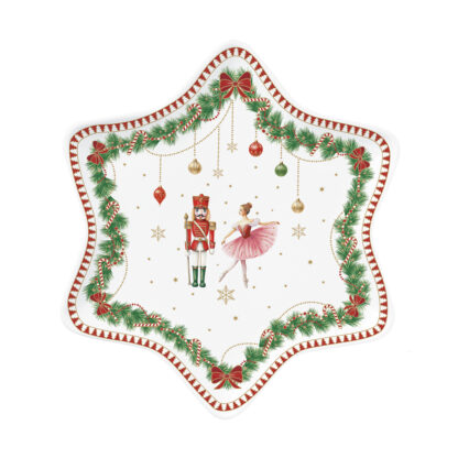 – R1484MNOE – Prato Estrela 22.5cm Magie de Noel: Easylife