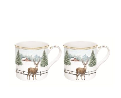 Conjunto duas canecas 300ml White Forest: Easylife