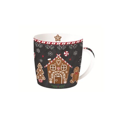 Caneca 350ml + lata Gingerbread Preta: EasyLife