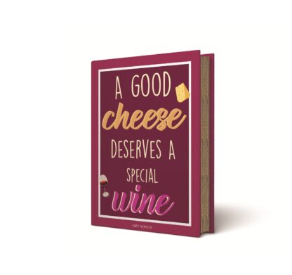 Conjunto de Queijo e Vinho "A good Cheese deserves a special Wine": 4 peças