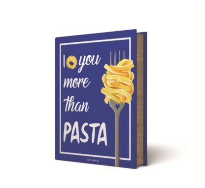 Conjunto Massas "I Love you More than Pasta" 3 peças: ralador de queijo, medidor de esparguete e pinça