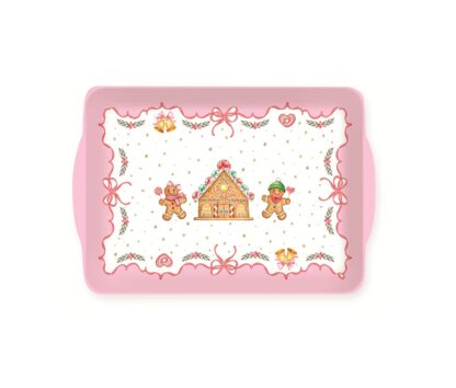Tabuleiro Rosa Sweet Christmas 33cm