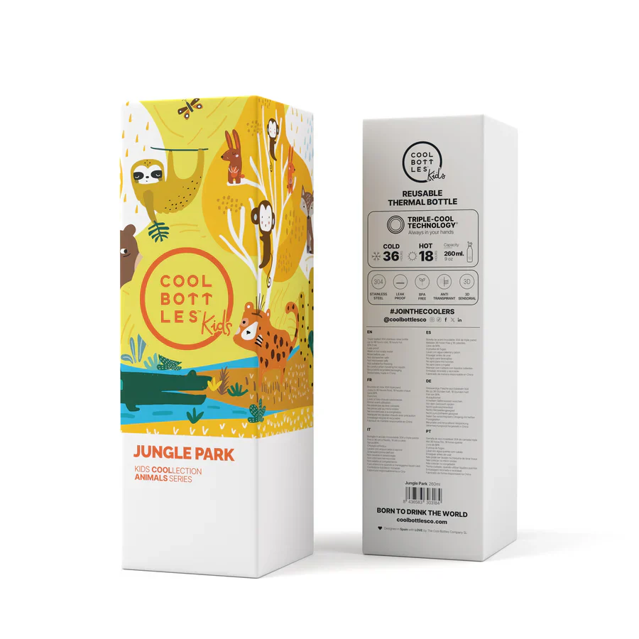 Garrafas térmicas Garrafa térmica Cool Bottles Jungle Park 260ml Ref: 8436583303184