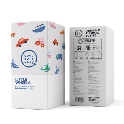 Garrafa térmica 350ml Cool Bottles: KIDDIES Little Wheels - Image 4