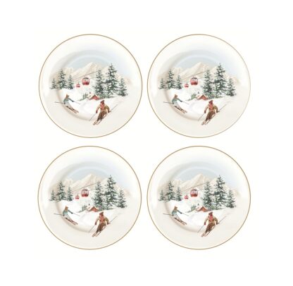 Conjunto 4 pratos Sobremesa Chalet: Easylife