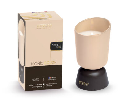 ico-027 esteban paris parfums vela iconic vanille d'or baunilha