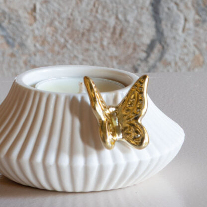 Coffret Castiçal Tealight Borboleta + 6 velas tealight Voile de Lin - Image 6