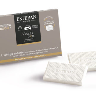Recarga difusor para carro (2 unidades) Esteban Paris: Vanille D’Or (Baunilha D’Ouro)