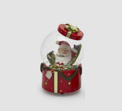 Globo de Neve musical Caixa Vermelha: Pai Natal