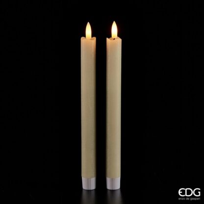 LED CANDLE STEM CF2PCS H25 D2.2 C1 Cod. 613400,100 Variation WHITE EDG ENZO DE GASPERI VELA LED JANTAR