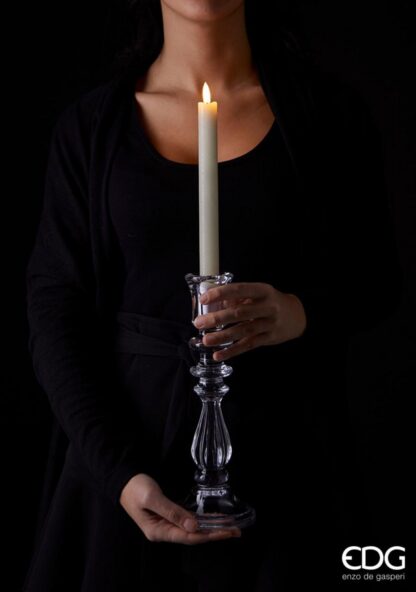 LED CANDLE STEM CF2PCS H25 D2.2 C1 Cod. 613400,100 Variation WHITE EDG ENZO DE GASPERI VELA LED JANTAR