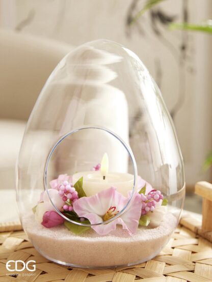 Pack de 2 Velas Led Largas Creme com Glitter 7cm - Image 2