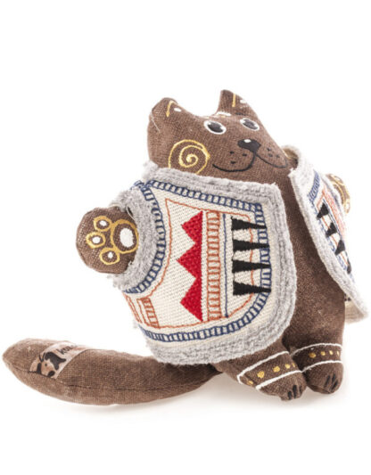 Gato Gorducho Castanho com Colete: artesanato Ucraniano - Image 2