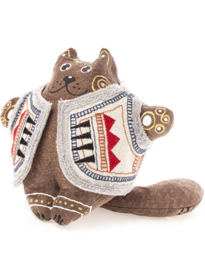 Gato Gorducho Castanho com Colete: artesanato Ucraniano - Image 3