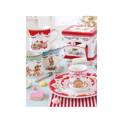 Conjunto 6 chávenas de café + pires Sweet Christmas: Easylife - Image 3