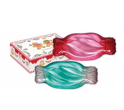 Conjunto dois Pratos Rebuçado Sweet Christmas: Easylife