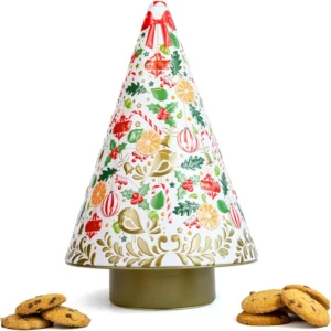 Lata musical Árvore de Natal Branca 31cm